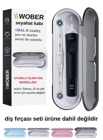 WOBER Oral-b uyumlu şarjlı diş fırçası seyahat/saklama kabı