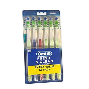 Oral-B Fresh and Clean Diş Fırçası Asorti Orta 6lı