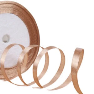 P Parla Saten Kurdele 2 cm 10 Metre Açık Kahverengi