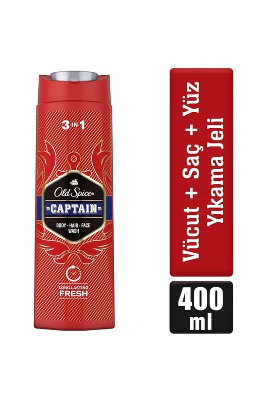 Old Spice Captain 3in1 Duş Jeli Şampuan Yüz Yıkama Birarada 400 ml