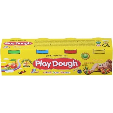 Play Dough 10 Parmak Oyun Hamuru 4 Renk 160gr