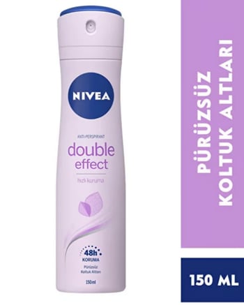 nivea, nivea dedorant, nivea kadın deodorant, kadın deodorant, ter kokusu önleyici, ter önleyici, nivea double effect 150 ml satın al, nivea double effect 150 ml fiyat