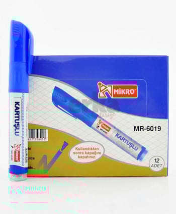mikro,mikrro mr-6019 mavi tahta kalemi,tahta kalemleri,mikro tahta kalem mavi,mavi kalem çeşitleri,tahtaya yazmak icin kalemler,toptan satın al toptan tr