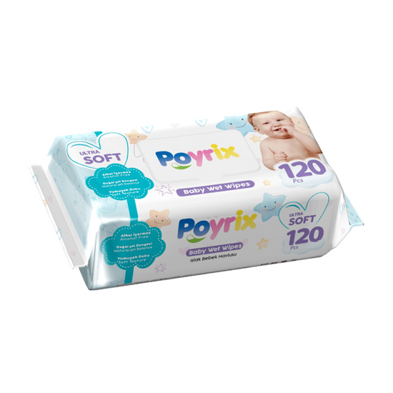 Poyrix 120'li Ultra Soft Bebek Islak Mendil