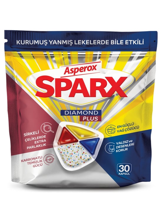 Asperox Sparx Diamond Plus Bulaşık Makinesi Kapsülü 30'lu