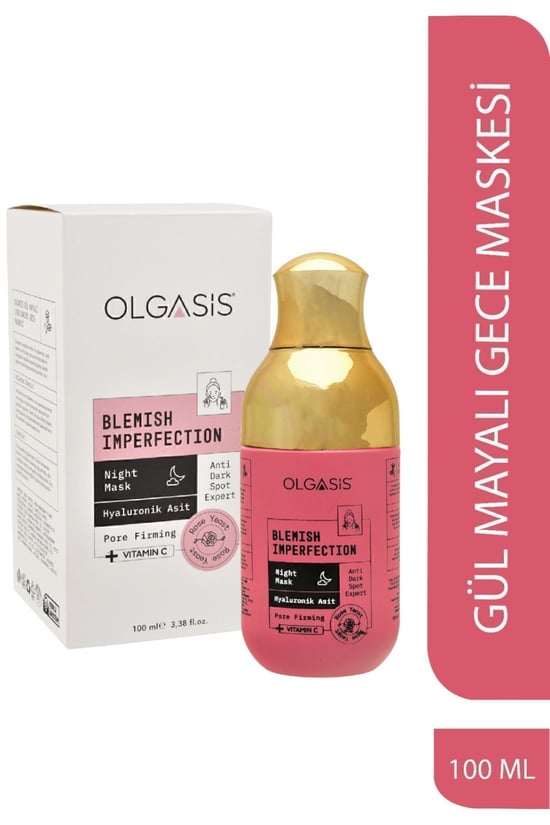 Olgasis Gül Mayalı Leke Bakımı Gece Maskesi 100ml | Ton Eşitleyici Ve Durulanmaz Gece Maskesi