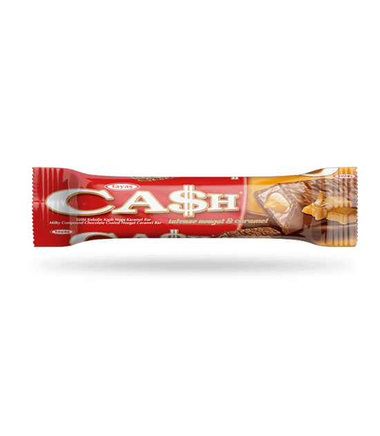 Tayaş Cash - Sütlü Kakao Kaplı Nuga Karamel Bar 20 Gr (Kırmızı)