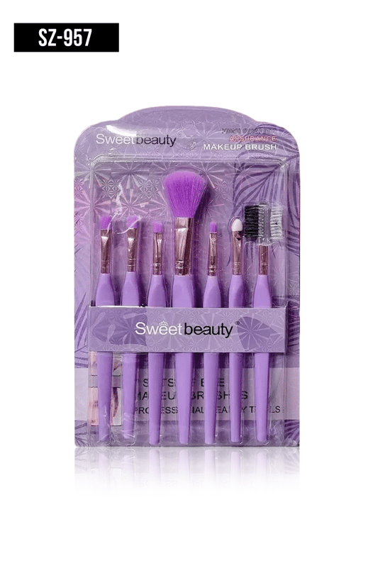 İthal Aksesuar Beauty Renkli 7'Li Makyaj Fırçası