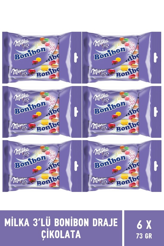 Milka Bonibon Draje Çikolata 3'lü Paket 73 gr - 6 Adet