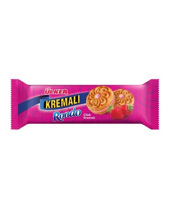 Ülker Rondo Bisküvi 61 gr Çilek Kremalı