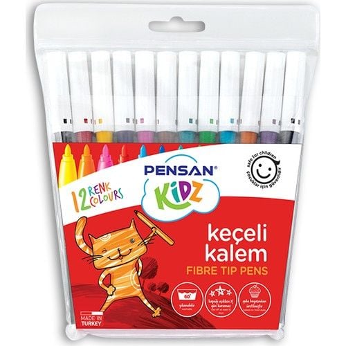 PENSAN 12 RENK KECELI KALEM 12LI