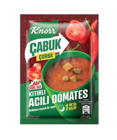 Knorr Çabuk Çorba Kıtırlı Acılı Domates 22 gr