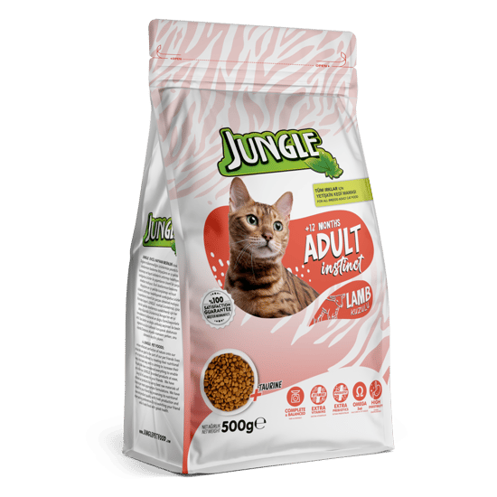 Jungle 500 Gr Kuru Kedi Maması Yetişkin Kuzu Etli Jngp-020