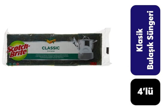 SC BRİTE BULAŞIK SÜNGERİ 4lü*12 Tırnak Koruyuculu