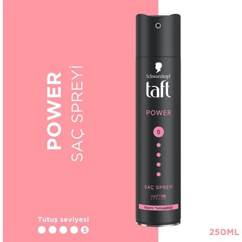 Taft Saç Spreyi Power no : 5 Kaşmir Yumuşaklığı 250 ml