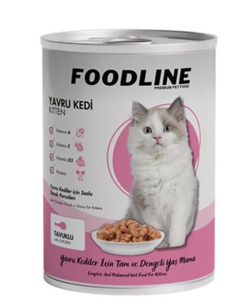 Foodline Tavuklu Yavru Kedi Konservesi 400 Gr