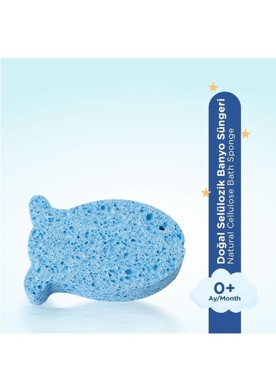 Wee Baby Doğal Selülozik Banyo Süngeri Mavi