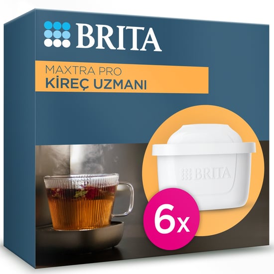 BRITA MAXTRA PRO Kireç Uzmanı Yedek Su Arıtma Filtresi, 6’lı
