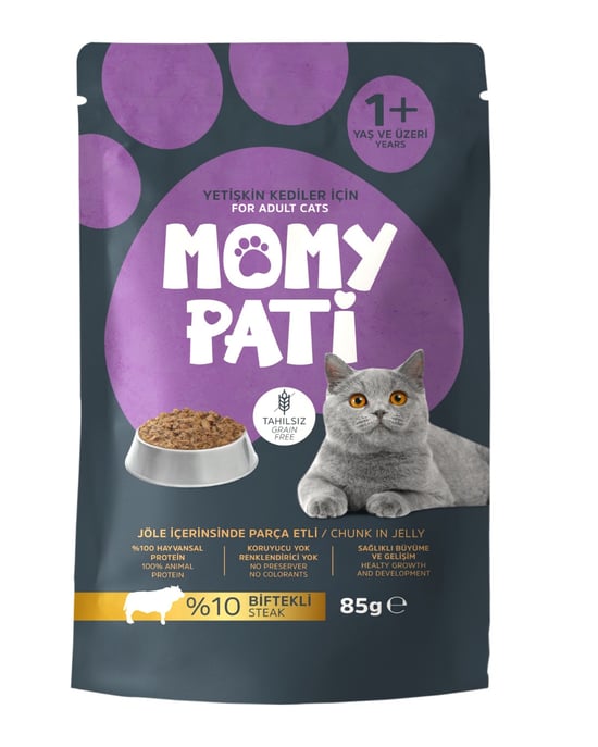 Momy Pati Biftekli Yaş Kedi Maması 85 gr