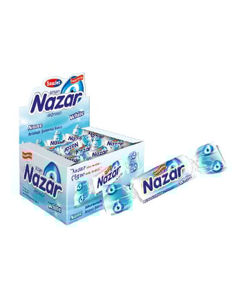 nazar, sakız, şekersiz sakız, naneli sakız, nane aromalı sakız