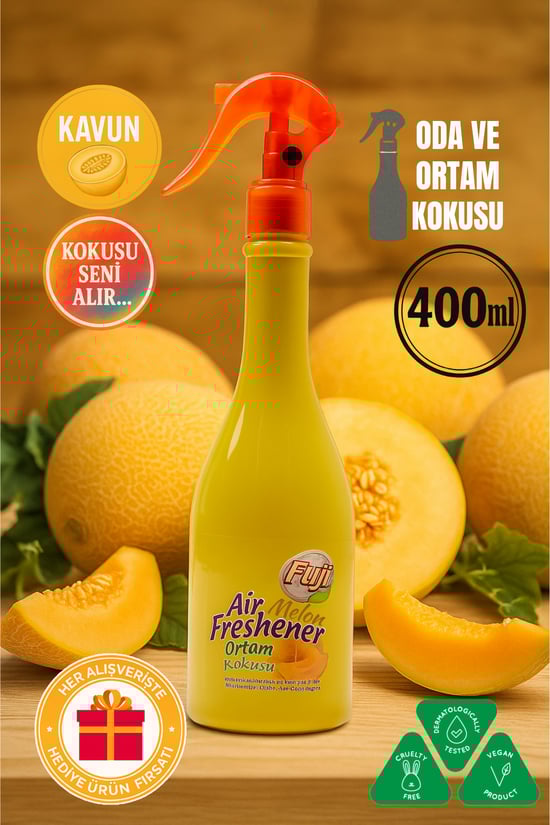 Fuji Melon Oda Spreyi Air Freshener Neon Kavun Ortam Kokusu 400 ml