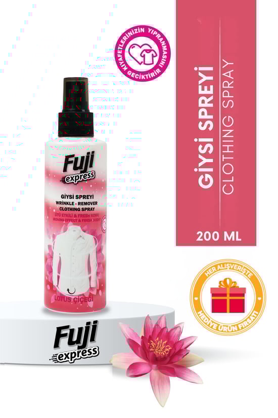 Fuji Ütü Etkili Giysi Spreyi Lotus Çiçeği Ferahlatıcı Ve Pratik Giysi Bakımı 200 ml