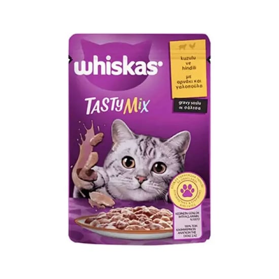 Whiskas 85 Gr Pouch Tastymix Kuzulu & Hindili  4770608262518