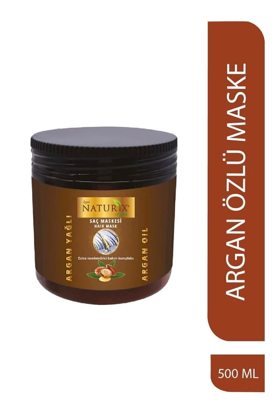 Naturix Tüm Saç Tipleri Için Doğal Argan Yağlı  Saç Bakım Maskesi Argan Saç Maskesi 500 ml
