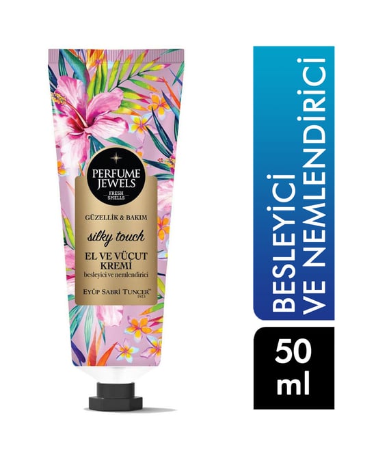 parfüme jewels,el ve vücüt kremi 50 ml,sılky touch,el ve yüz kremi,kremler,kozmetik ürünleri 50 ml,yüz bakımı,el bakımı,cilt bakımı,toptan satın al,toptan tr