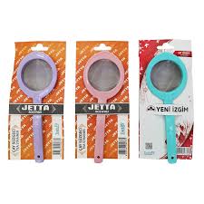 Jetta Plastik Çay Süzek Plastik Renkli Sap Çay Süzgeçi