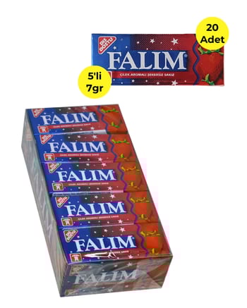 falım, sakız, çilekli sakız, şekersiz sakız