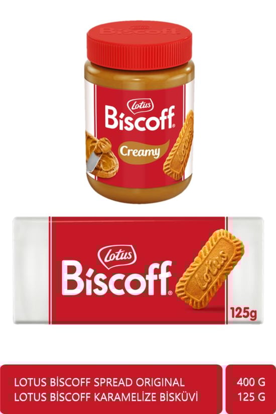 Lotus Biscoff Spread Bisküvi Kreması 400 gr + Biscoff Karamelize 