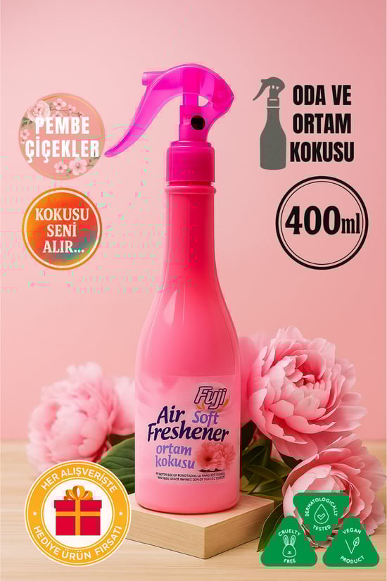 Fuji Soft Oda Spreyi 400 ml - Air Freshener Neon Pembe Çiçekler Kokusu