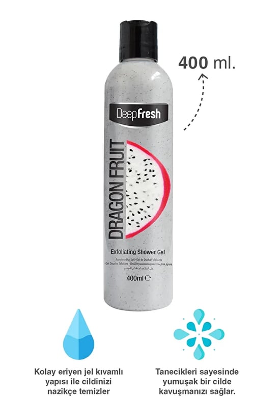 Deep Fresh Arındırıcı Peeling Etkili Duş Jeli Ejder Meyvesi  400 ml
