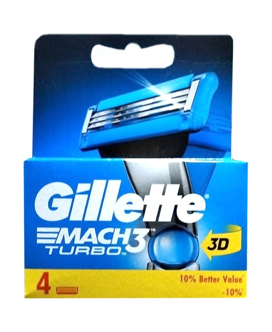Gillette Mach 3 Turbo 3D 4'lü Yedek Tıraş Bıçağı