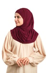 Hürrem Bone Bordo Pratik Hazır Geçmeli Tesettür Eşarp Sandy Kumaş Kendinden Boneli 1290_16