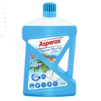 Asperox Parfümlü Yüzey Temizleyici Okyanus Maviliği Sedir & Sardunya Paçuli 2, 5 Lt