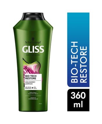 gliss, gliss şampuan, şampuan, hassas saçlar için şampuan, yıpranmış saçlar için şampuan, gliss bio tech, gılis, glis, gliss şampuan 360 ml fiyat, gliss şampuan 360 ml satın al