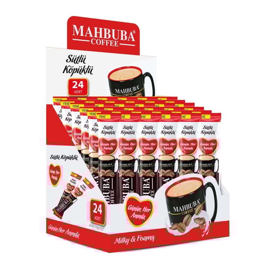 Mahbuba 3ü1 Arada Sütlü Köpüklü Hazır Kahve 24x18gr