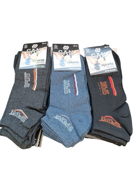 Can Erkek Patik Çorap 40-44 12'li