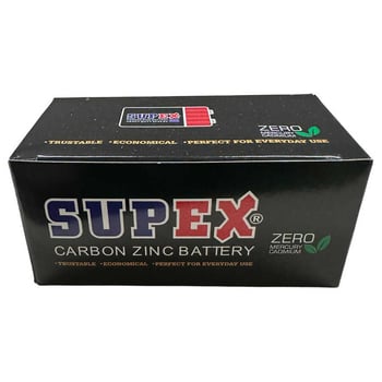 Supex 6F22 Çinko Karbon 9V Pil 12 li kutu