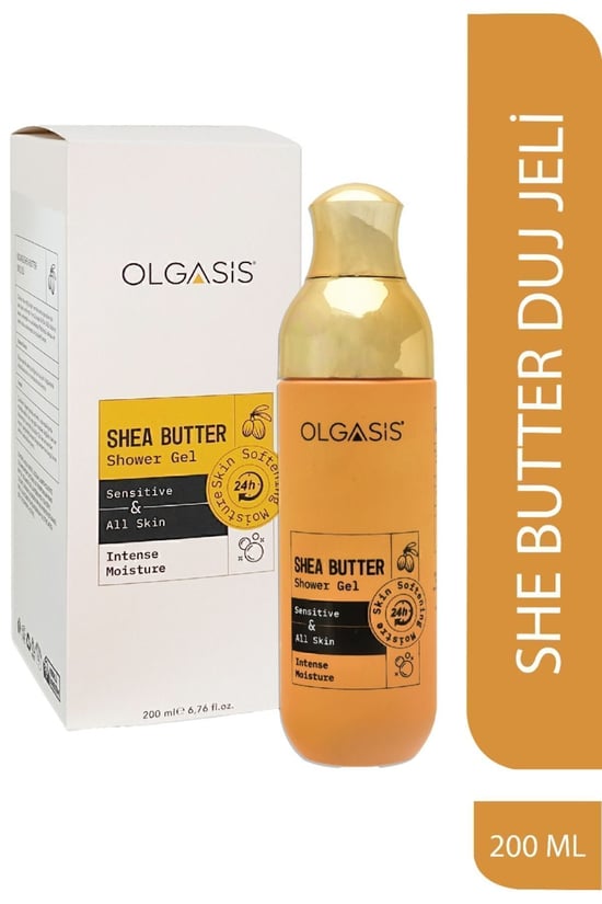 Olgasis Shea Butter Duş Jeli 200 ml | Onarıcı Nemlendirici Duş Jeli Shea Yağlı Yoğun Bakım
