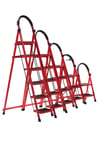 Elmas Serisi Carnaval 6’lı Ev Tipi Katlanır Merdiven – Kırmızı, Kaymaz, Hafif, Dayanıklı