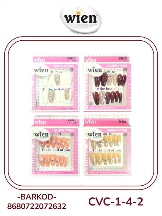 Wien takma tırnak  - Taşlı 04-02