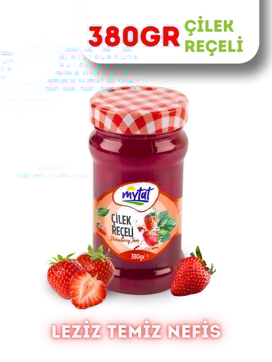 Mytat Geleneksel Çilek Reçeli 380 gr (Cam Kavanoz)