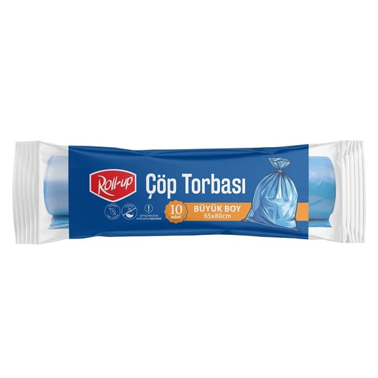 Roll-up Çöp Torbası Büyük 65x80cm 10 Adet