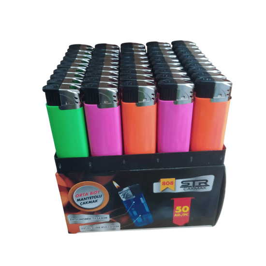 Str Dolumlu Platinli Çakmak Renkli