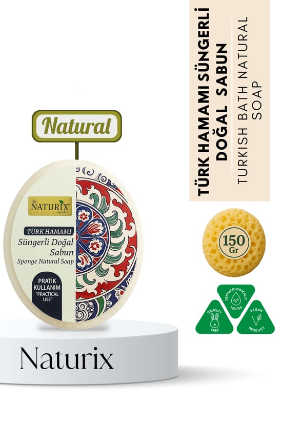 Naturix Türk Hamamı Süngerli Sabun 150 Gr