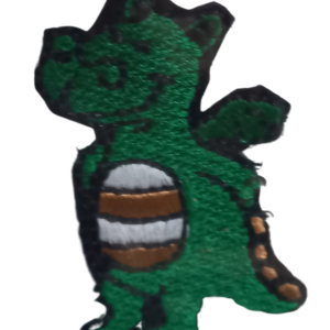 P Parla Aplike Ütü İle Yapışan Dinazor Yeşil Arma 2,5x4 cm