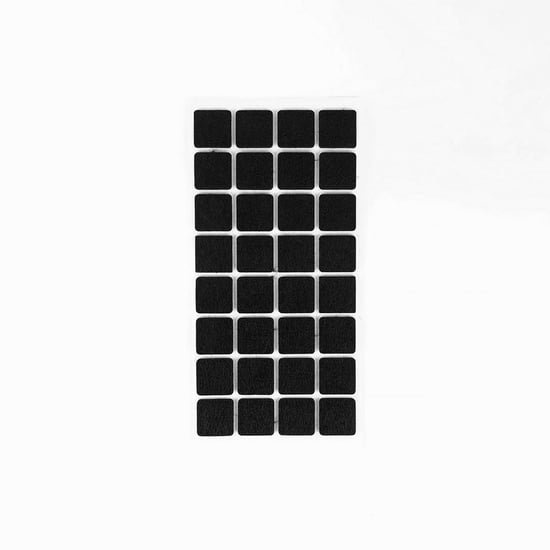 Furndiy Kendinden Yapışkanlı Kare Keçe 25 mm x 25 mm Siyah 32 Parça